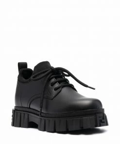 Fendi force lugged plain toe Oxford shoes