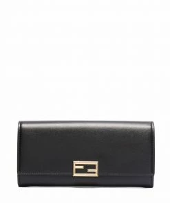 Fendi continental baguette leather wallet