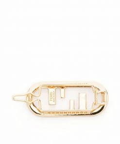 Fendi O’Lock crystal-embellished hair clip