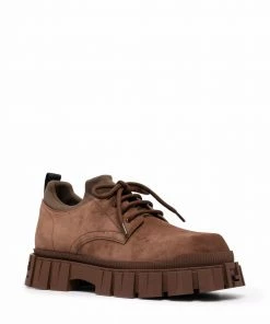Fendi FF motif suede lace-up shoes
