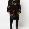 Fendi all over logo-print shearling coat