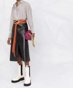 Fendi pinstriped classic collar shirt