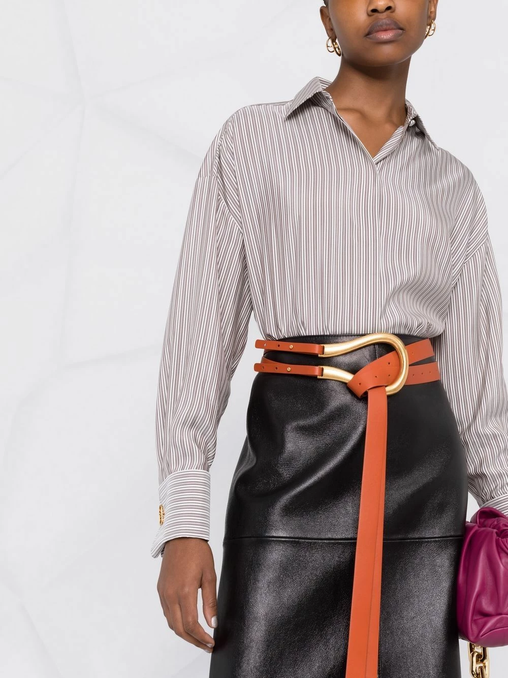 Cheap π Fendi Pinstriped classic collar π shirt π shirts of women 𧨠7 Fendi pinstriped classic collar shirt