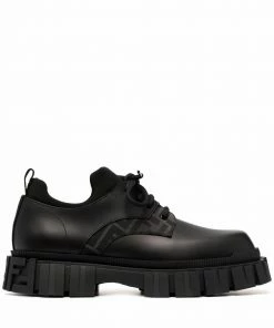 Outlet Fendi Store 40 Fendi FF lace-up leather brogues