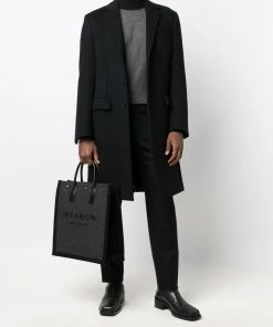 Fendi contrast-trim roll-neck jumper