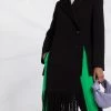 Fendi double-breasted fringed coat