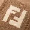 Fendi logo-patch knitted scarf