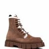 Fendi monogram-sole lace-up boots