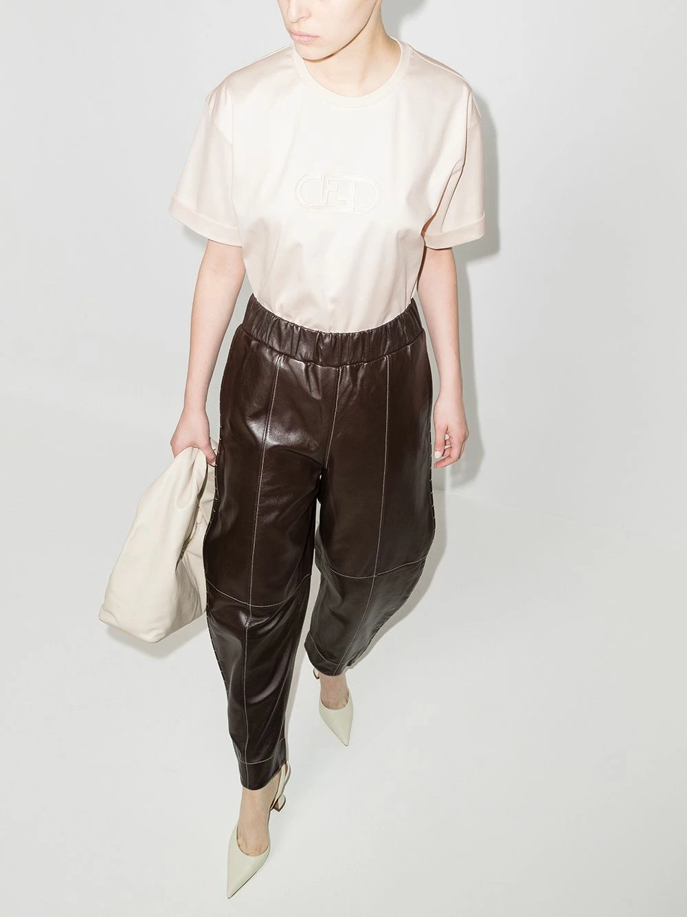 Best deal π― Fendi O'Lock motif short sleeve T π shirt t-shirts & jersey π shirts of women π 7 Fendi O'Lock motif short-sleeve T-shirt