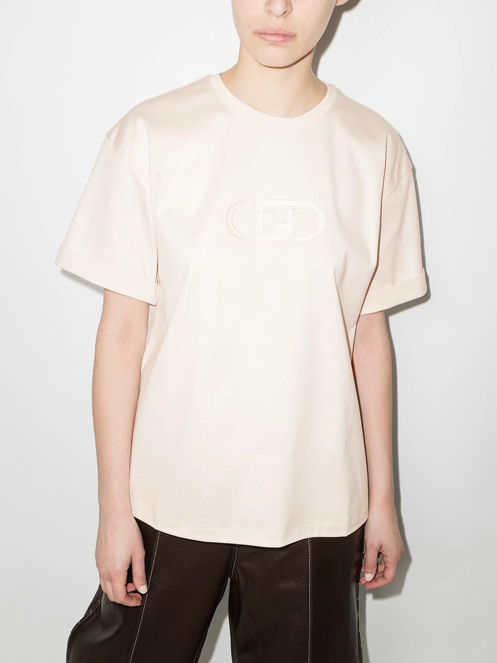 Best deal π― Fendi O'Lock motif short sleeve T π shirt t-shirts & jersey π shirts of women π 4 Fendi O'Lock motif short-sleeve T-shirt