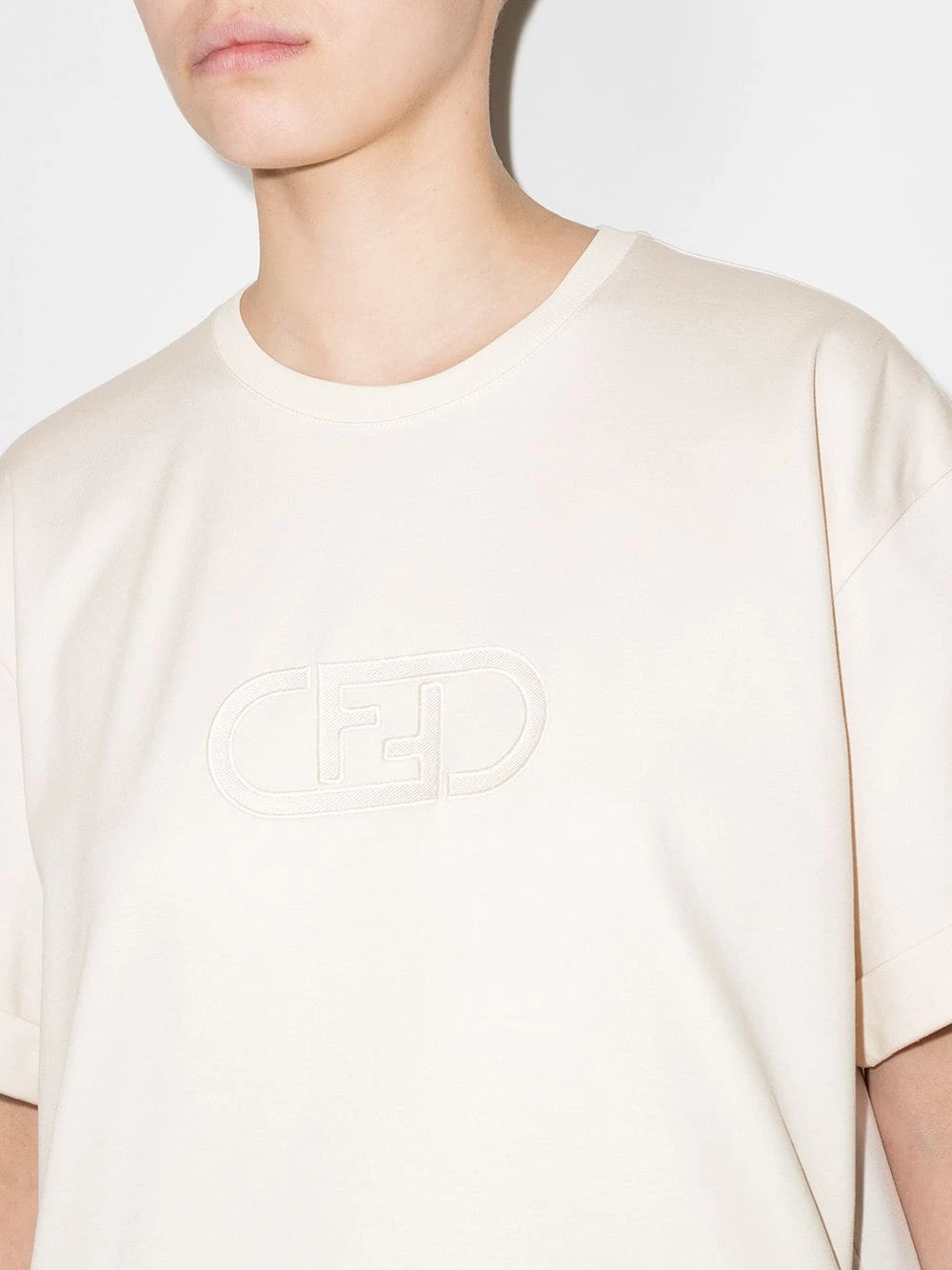 Best deal π― Fendi O'Lock motif short sleeve T π shirt t-shirts & jersey π shirts of women π 6 Fendi O'Lock motif short-sleeve T-shirt