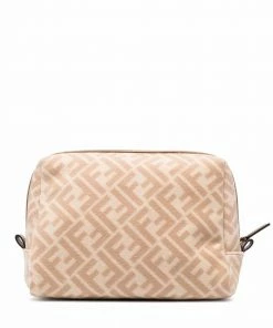 Fendi FF-logo wool makeup bag