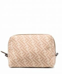 Fendi FF-logo wool makeup bag