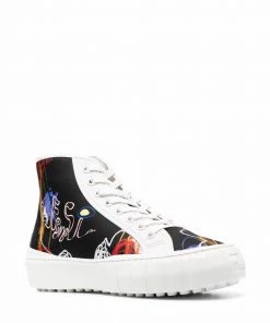 Fendi Force print high-top sneakers