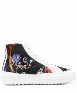 Fendi Force print high-top sneakers