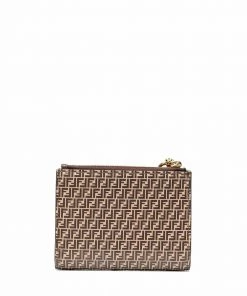 Fendi monogram pattern zip wallet