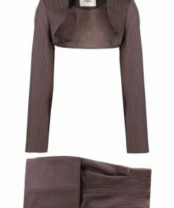 Fendi bolero striped suit