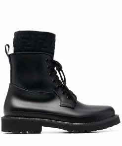 Fendi lace-up biker boots