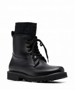 Fendi lace-up biker boots
