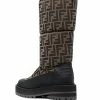 Fendi FF motif knee-high boots