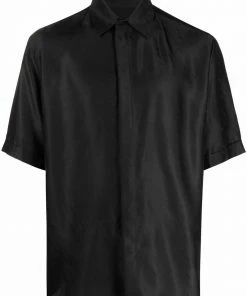 Fendi logo-print silk shirt