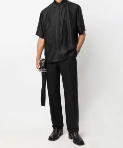 Fendi logo-print silk shirt