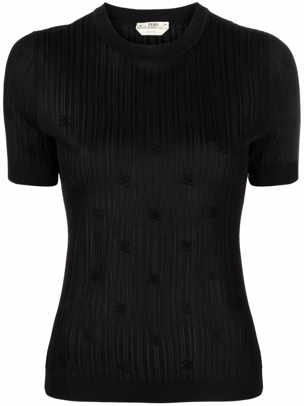 Hot Sale π Fendi Karligraphy ribbed knit top t-shirts & jersey π shirts of women βοΈ 3 Fendi Karligraphy ribbed-knit top