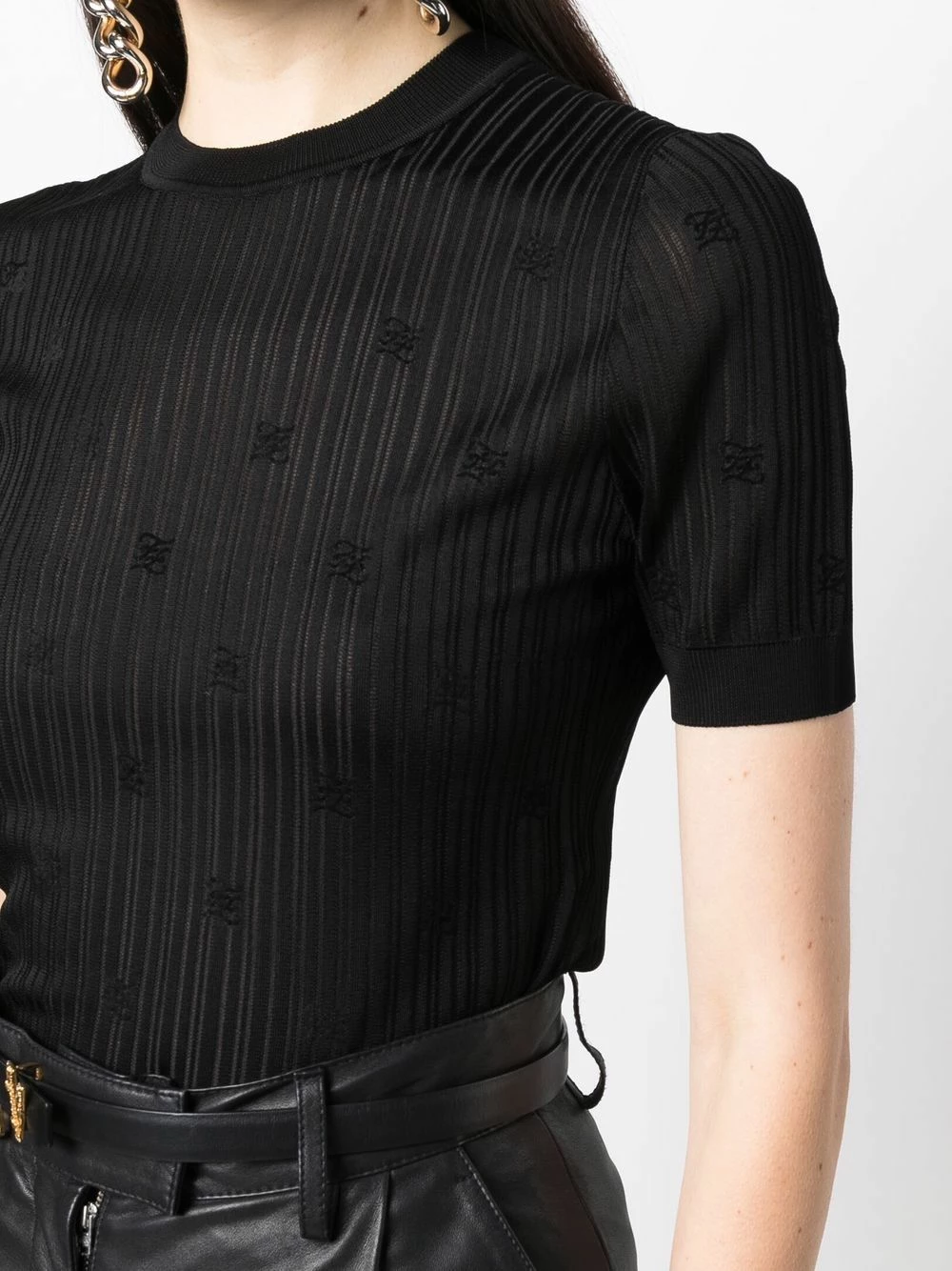 Hot Sale π Fendi Karligraphy ribbed knit top t-shirts & jersey π shirts of women βοΈ 7 Fendi Karligraphy ribbed-knit top