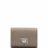 Fendi micro trifold twist-lock wallet