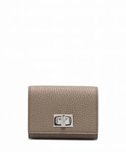 Fendi micro trifold twist-lock wallet