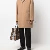 Fendi single-breasted virgin wool-blend coat