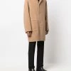 Fendi single-breasted virgin wool-blend coat