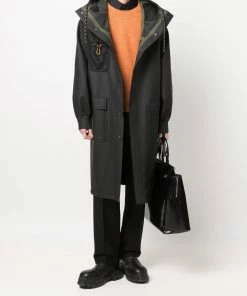 Fendi longline rain coat