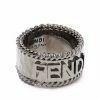 Fendi debossed-logo ring