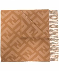 Fendi FF logo-print cashmere scarf