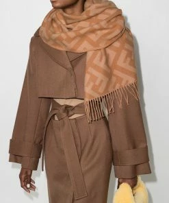 Fendi FF logo-print cashmere scarf