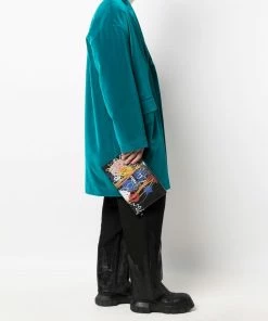 Fendi Fluffy wrist leather pouch