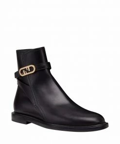 Fendi FF-plaque ankle boots