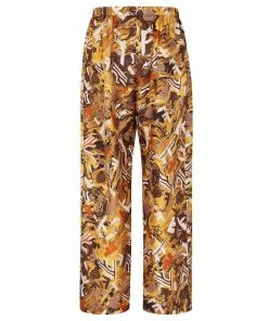Fendi FF-logo print straight trousers