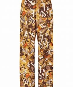 Fendi FF-logo print straight trousers