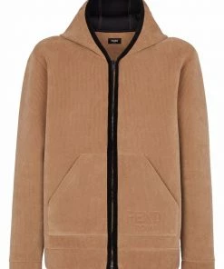 Fendi embossed-logo detail jacket