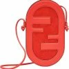 Fendi FF logo-print leather purse