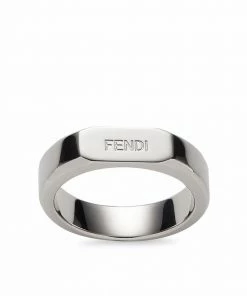 Fendi engraved logo ring