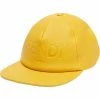 Fendi logo-print leather cap