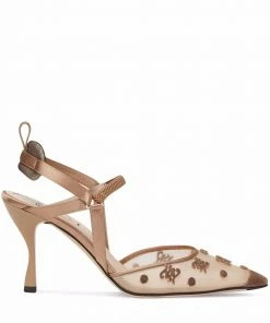 Fendi pointed-toe slingback pumps