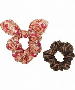 Fendi FF-logo print scrunchie set