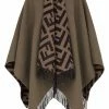 Fendi FF-pattern fringed poncho