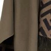 Fendi FF-pattern fringed poncho