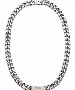 Fendi engraved logo necklace