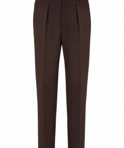 Fendi pleated tapered trousers
